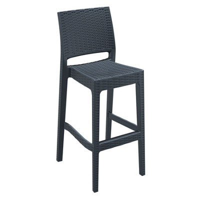 Minty Bar Stool Dark Greybreakfast bar stools DIY at B&Q