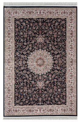 Minyatur Premium Quality V0219A Navy Abstract Modern Turkish Area Rug - 120 x 180 cm
