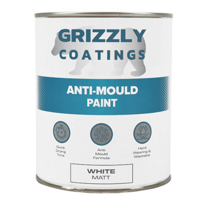 Mipa Paints - Grizzly Coatings Anti-Mould Paint - 1 Litre Water-Based Emulsion
