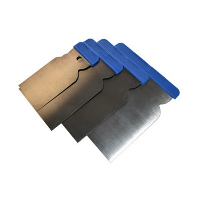 Mipa Paints - Premium MP Metal Spreader Set for Body Filler - 4 Versatile Tools
