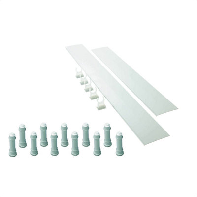 Mira Flight Low 'Easy Plumb' Shower Tray Riser Kit 1700mm White 1.1697. ...