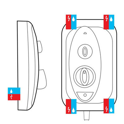 Mira Jump Electric Shower 10.8kW White & Chrome Modern Bathroom 1.1788.012