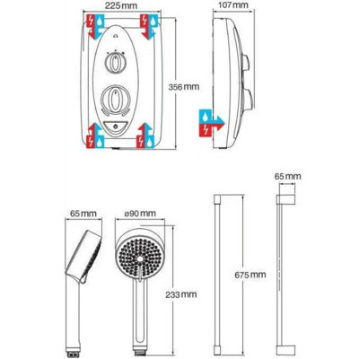 Mira Jump Electric Shower 8.5kW White & Chrome 1.1788.010