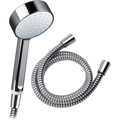 Mira Response 1.25m Shower Hose PVC Chrome + 90mm Beat Shower Head Easy Clean