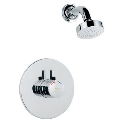 Mira Showers Miniduo Mixer Recessed Shower Valve BIR ECO + Fixed Head Chrome