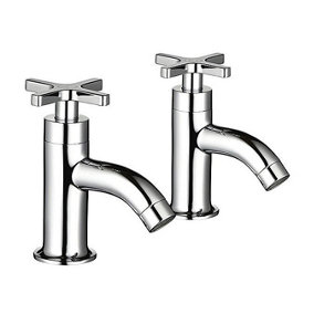 Mira Showers Revive Basin Pillar Taps Chrome Crosshead Handles - 1 Pair