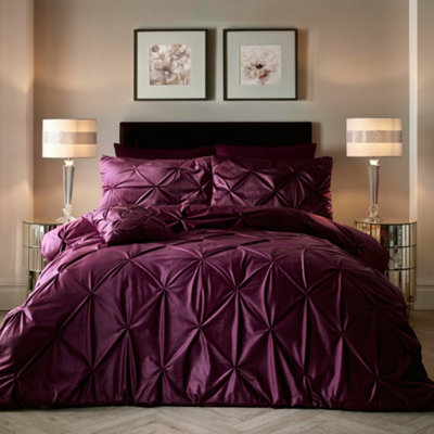 High Quality 3D Pinch Pleated Duvet Cover Set 220x240 Solid Color Single Double Twin Bedding Set Duvet cover