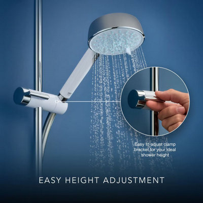 Mira Sport Dual Electric Shower 9.8kW Twin Rainshower 250mm Head White Chrome