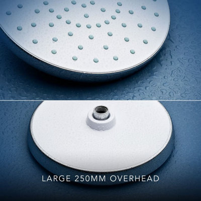Mira Sport Dual Electric Shower 9.8kW Twin Rainshower 250mm Head White Chrome