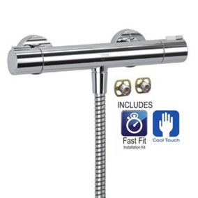 Mira Thermostatic Bar Mixer Shower Valve Only Cool Touch 150mm Centre + Fast Fit