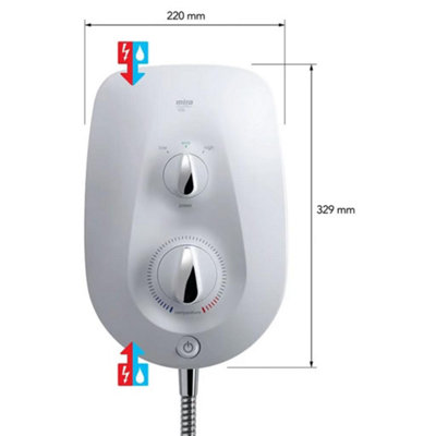 Mira Vie White & Chrome 9.5kW Electric Shower 1.1788.005