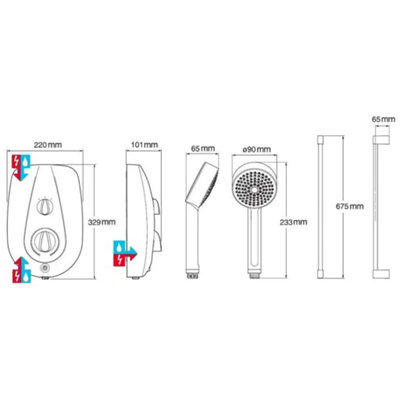 Mira Vie White & Chrome 9.5kW Electric Shower 1.1788.005