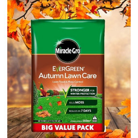 Miracle Gro Autumn Lawn Care Fertiliser Moss Killer and Lawn Feed 400m2