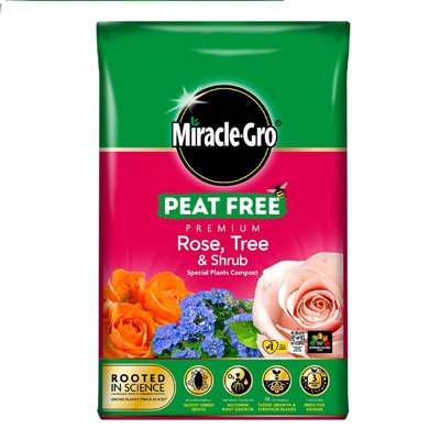 MiracleGro Ericaceous Compost Rose Tree & Shrub Peat Free Potting Soil