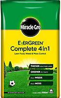 Miracle-Gro Evergreen Complete 4 in 1 Lawn Food - 500 m2, 17.5 kg, Lawn Food, Weed & Moss Control