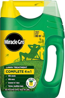 Miracle-Gro Evergreen Complete 4 in 1 Spreader 80m² Lawn Feed Weed and ...