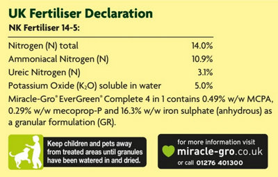 Miracle-Gro Evergreen Complete Lawn Feed Weed Moss Killer 4in1 360m2 12 ...
