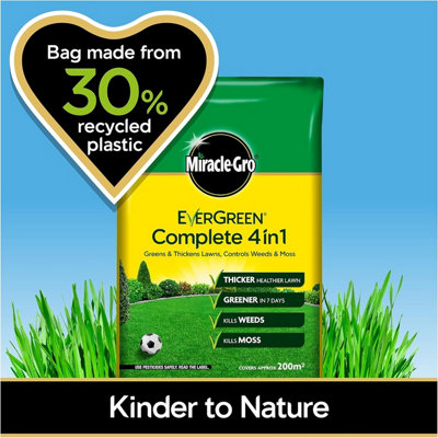 Miracle-Gro Evergreen Complete Lawn Feed Weed Moss Killer 4in1 360m2 12 ...