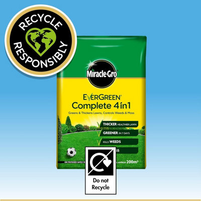 Miracle-Gro Evergreen Complete Lawn Feed Weed Moss Killer 4in1 360m2 12 ...