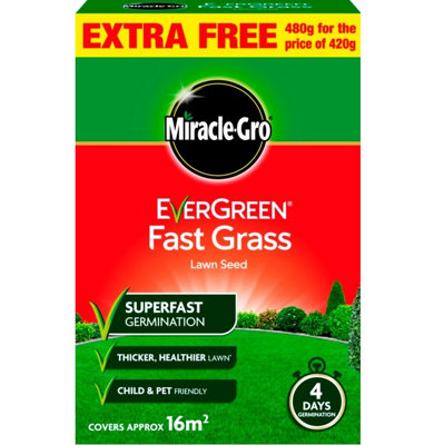 Miracle-Gro Evergreen Fast Grass Lawn Seed 480g