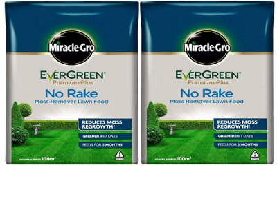 Miracle-Gro Evergreen No Rake Moss Remover 100m2 Pack of 2