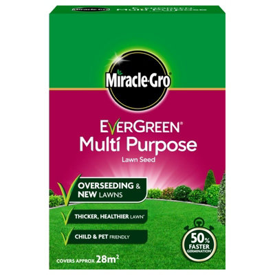 MiracleGro Multi Purpose Grass Seed 840gm DIY at B&Q