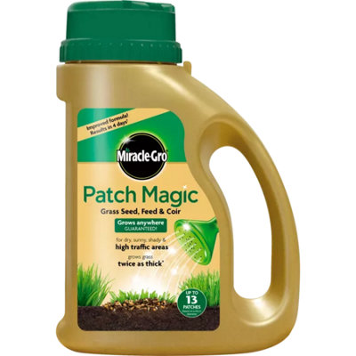 Miracle-Gro Patch Magic Grass Seed Feed and Coir 1015g Repairs 13 ...