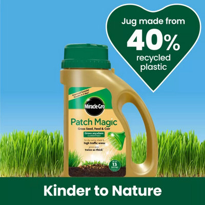 Miracle-Gro Patch Magic Grass Seed Feed and Coir 1015g Repairs 13 ...