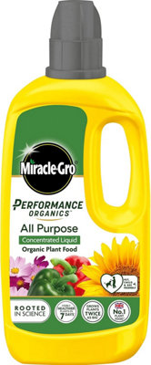 Miracle-Gro Performance Organics All Purpose Concentrate Plant Food, 800ml