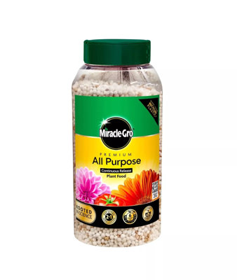 Miracle-Gro Premium Fast Acting All Purpose Continuous Release Plant Food Shaker 900g