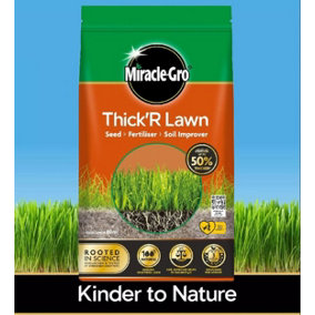 Miracle-Gro Thick R Lawn Grass Seed Fertiliser Soil Improver Nitrogen Feed 4kg