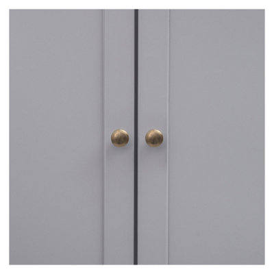 Mirano 2 Door Wardrobe Brass Knob