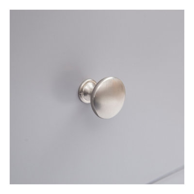 Mirano 2 Drawer Bedside Table Chrome Knob