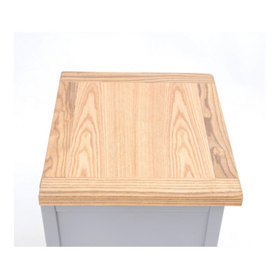 Mirano 3 Drawer Bedside Table Chrome Knob