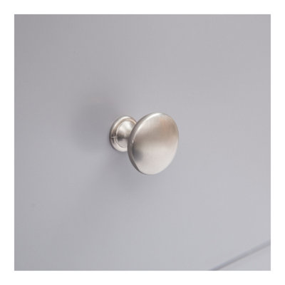 Mirano 3 Drawer Bedside Table Chrome Knob