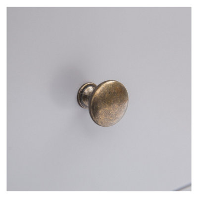 Mirano 3 Drawer Desk - Dressing Table Brass Knob