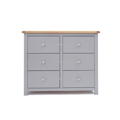 Mirano 6 Drawer Chest of Drawers Chrome Knob