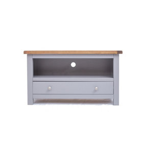 Mirano Grey 1 Drawer TV Cabinet Chrome Knob
