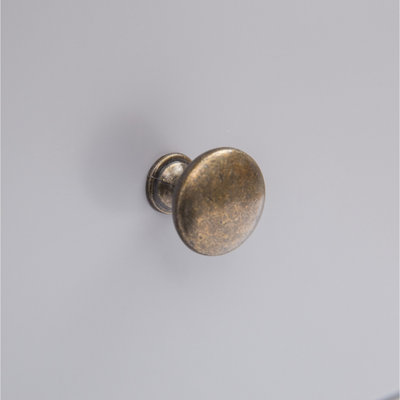 Mirano Grey 2 Drawer Console Table Brass Knob