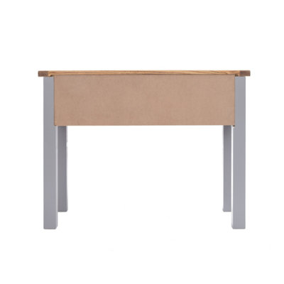 Mirano Grey 2 Drawer Console Table Brass Knob