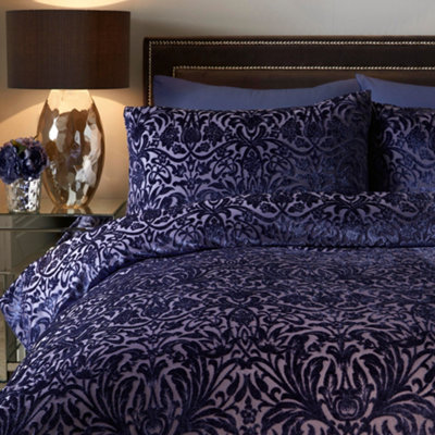 Mirella Damask Weave Soft Velvet Duvet Cover Set