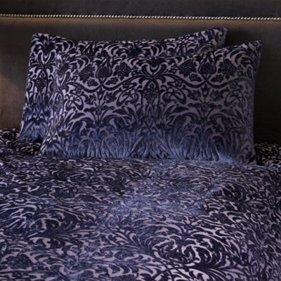 Mirella Damask Weave Soft Velvet Duvet Cover Set