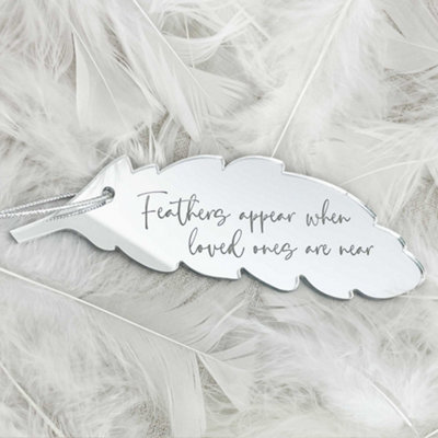 Mirror Acrylic Feather Hanging Decoration