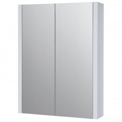 Mirror Bathroom Cabinet 500mm Wide - White - (Urban)