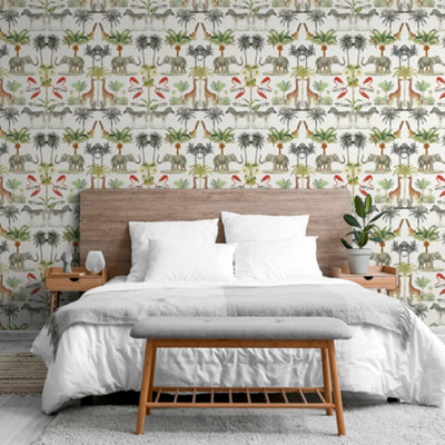 Mirrored Animals Wallpaper Multi Arthouse 924109