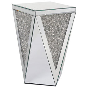 Mirrored Side Table Silver LUXEY