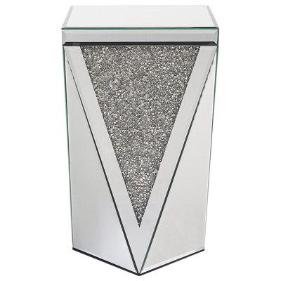 Mirrored Side Table Silver LUXEY