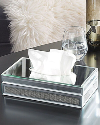 Mirrored tissue box cover uk discount
