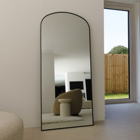 MirrorMaison - Ardor 180cm x 80cm - Full Length Arch Mirror - Black Frame