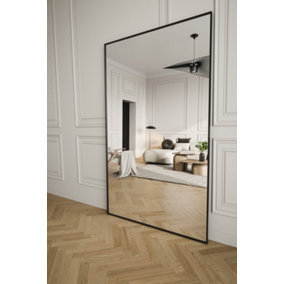 MirrorMaison - Oversized Full Length Leaner Mirror - 200cm x 100cm - Black Frame